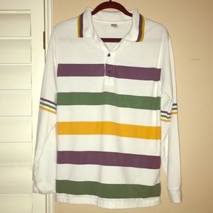 Long-sleeved Mardi Gras Polo